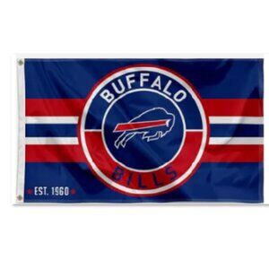 NEW Buffalo Bills Double Sided Blanket Thick Circle Design NFL 3x5 foot Flag